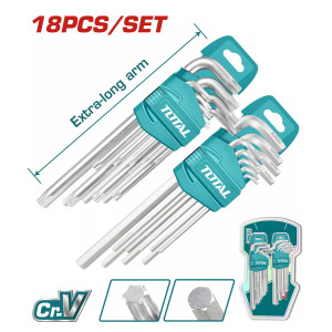 TOTAL Σετ άλλεν και torx 18 τεμαχίων THT106KT0181