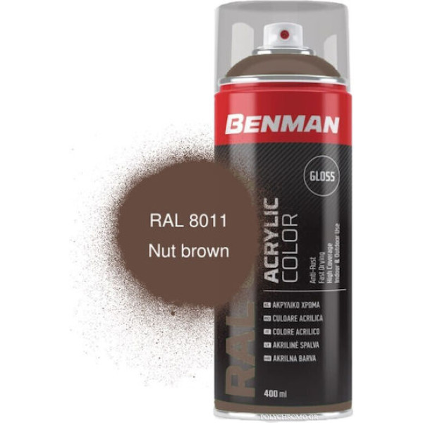 BENMAN Ακρυλικό σπρέϊ RAL 8011 nut brown 400ml 28524