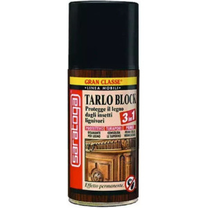 SARATOGA Σπρεϊ ξύλου 150ml tarlo block 3 σε 1 για προστασία - σφράγισμα - αστάρωμα
