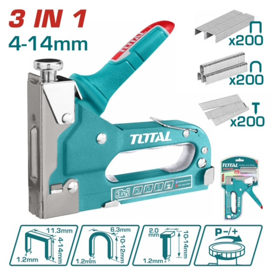 TOTAL Καρφωτικό χειρός 3 σε 1 4-14mm THT31143