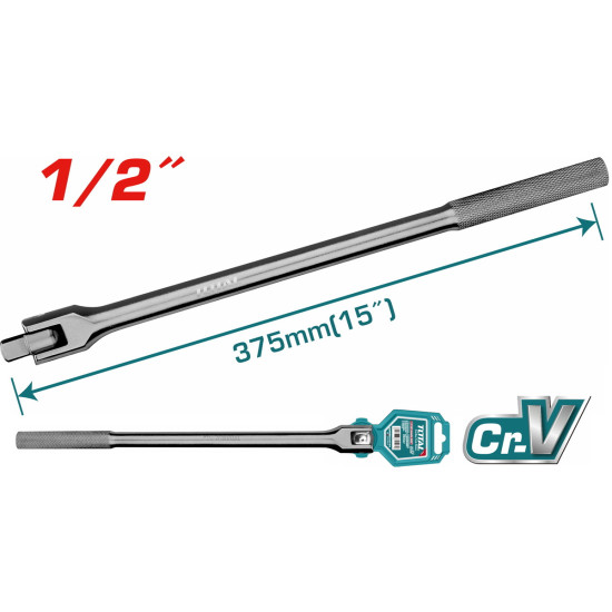 TOTAL Μανέλα με σπαστή κεφαλή 1/2" μήκος 15 - 375mm THTFX12151 