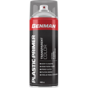 SPRAY BENMAN Σπρεϊ αστάρι διάφανο για πλαστικά  400ml PLASTIC PRIMER 28617