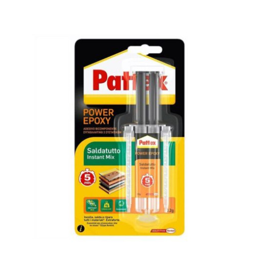 PATTEX Εποξική κόλλα 2 συστατικών διάφανη 12gr 2966454