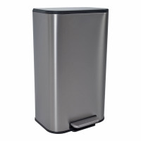 ANKOR Κάδος απορριμάτων SOUL 30L SOFT CLOSE FINGER PRINT PROOF INOX ματ 837519