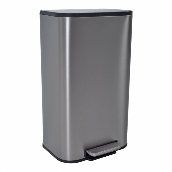 ANKOR Κάδος απορριμάτων SOUL 30L SOFT CLOSE FINGER PRINT PROOF INOX ματ 837519