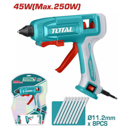 TOTAL Επαγγελματικό ηλεκτρικό πιστόλι κόλλας 250W TT401116