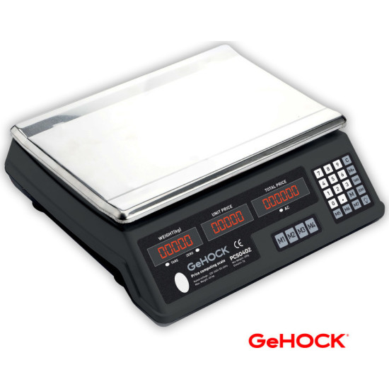GeHOCK Ψηφιακή επιτραπέζια ζυγαριά χρώμα μαύρο 40kg 60-PCS0402