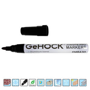 GEHOCK Μαρκαδόρος Alu ανεξίτηλος μαύρος GMBA30