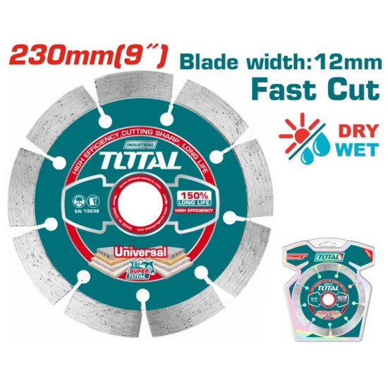 TOTAL Διαμαντόδισκος universal 230X22.2mm TAC21123012