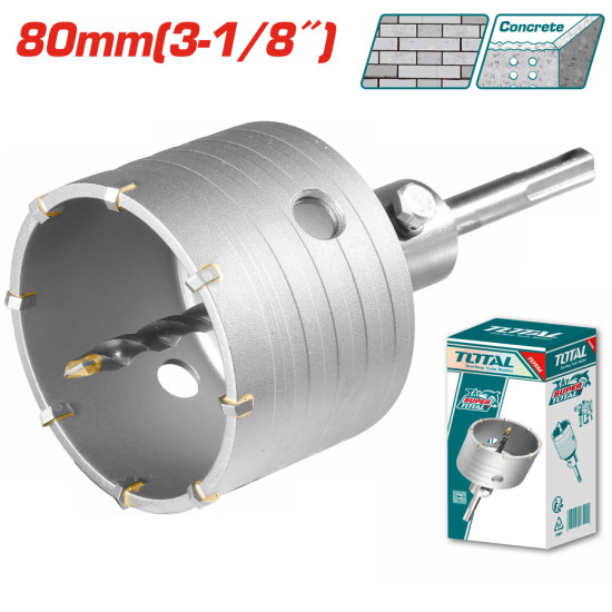 TOTAL Διαμαντοκορώνα μπετού SDS - PLUS 80mm TAC430801