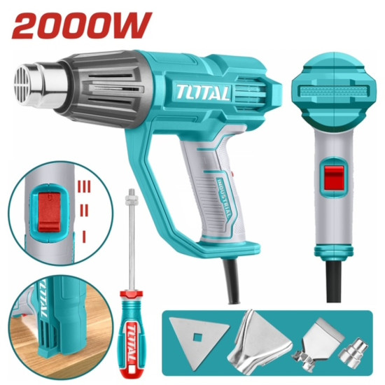 TOTAL  Επαγγελματικό πιστόλι θερμού αέρα 2.000W TB20078