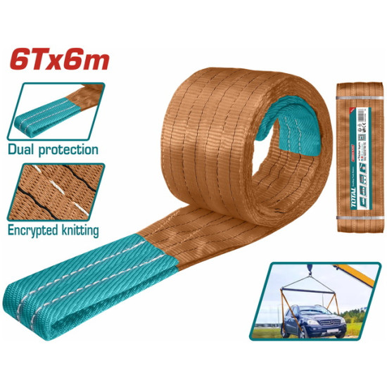TOTAL Σαμπανί ιμάντας ανύψωσης 6Τ /6m / 180mm THTWS0606