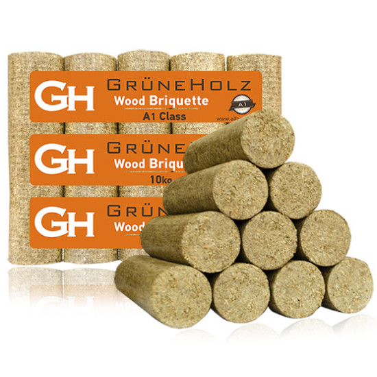 Μπρικέτα ALFAWOOD GruneHolz Συσκευασία 1.000kg A1 