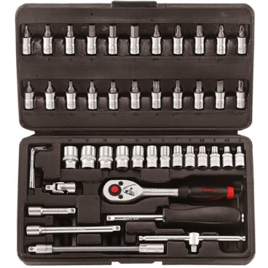 FORCE Σετ εξάγωνα καρυδάκια 1/4'' 46 τεμάχια 2462