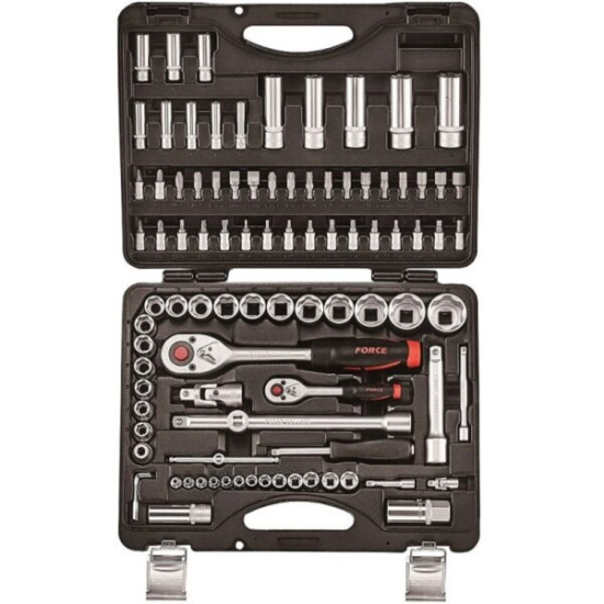 FORCE Σετ κασετίνα καρυδάκια 1/2″+ 1/4″ 94 τεμάχια 4941