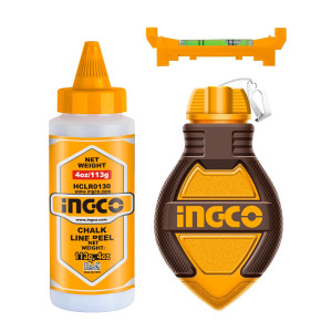 INGCO Σετ νήμα στάθμης + πούδρα + αλφαδάκι HCLR0130