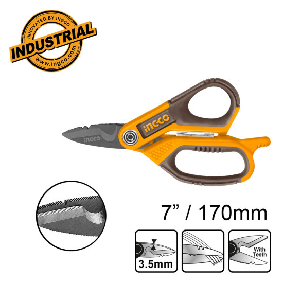 INGCO Ψαλίδι πολλαπλών χρήσεων B.T. 170mm HES051708