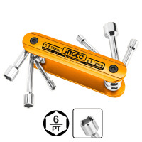 INGCO Σετ κλειδιά καρυδάκια τύπου σουγιάς 5-12mm HFND0601
