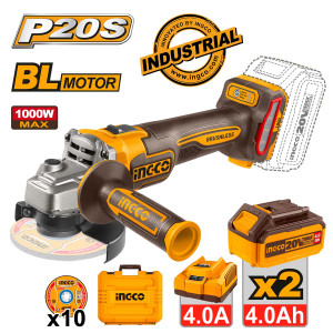 INGCO Γωνιακός τροχός μπαταρίας 115mm 20V Li-Ion CAGLI271532E