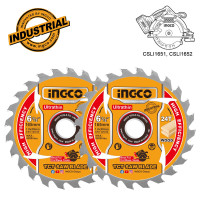 INGCO Δίσκος κοπής ξύλου 2 τεμάχια Φ 165mm TSB1653