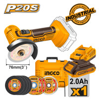 INGCO Μίνι τροχός κοπής μπαταρίας 76mm 20V Li-Ion CAGLI76012