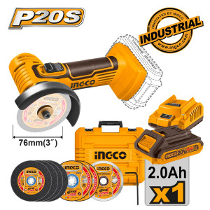 INGCO Μίνι τροχός κοπής μπαταρίας 76mm 20V Li-Ion CAGLI76012