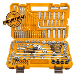 INGCO Εργαλεία χειρός και καρυδάκια 1/4"-1/2"-3/8'' σετ 139 τεμάχια HKTHP21391