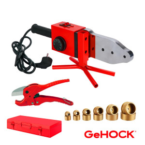 GEHOCK Θερμική συγκόλληση πλαστικών σωλήνων + βαλίτσα 1800W PTWT1800