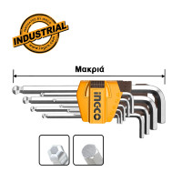 INGCO Σετ κλειδιά άλλεν 1.5-10mm μπίλλιας HHK12091