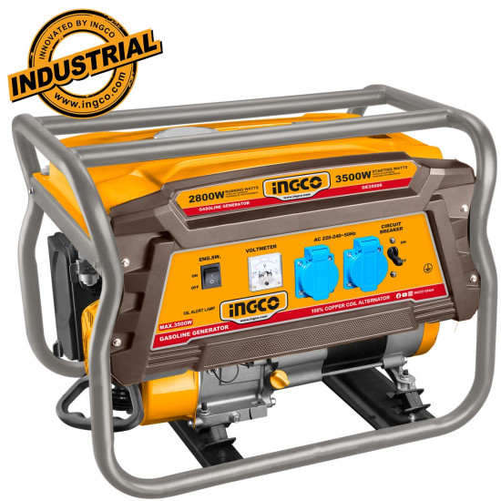 INGCO Γεννήτρια βενζίνης με σταθεροποιητή AVR 3.5kW 4.3kVA 7HP GE35006