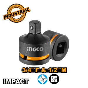INGCO Αντάπτορας Impact-Αέρος με υποδοχή 3/4'' και Έξοδο 1/2'' HIAD3412