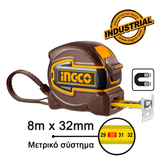 INGCO Μετροταινία με μαγνήτη 8mΧ32mm HSMT80832M