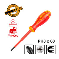 INGCO Κατσαβίδι ηλεκτρολόγου VDE σταυρού PH0Χ60mm HISD81PH060