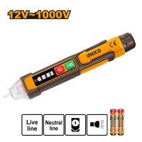 INGCO Ανέπαφο δοκιμαστικό τάσης AC 12-1000V/ φακός led VD100091