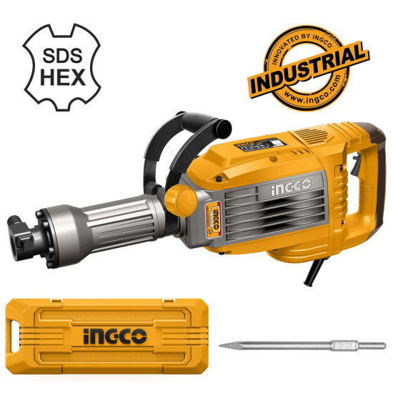 INGCO Ηλεκτρικό κατεδαφιστικό πιστολέτο 1700W HEX 14kg PDB170068