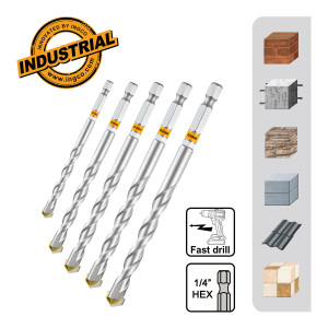 INGCO Διαμαντοτρύπανα 4-10mm 1/4" Hex σετ 5 τεμάχια AKDB6055