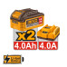 INGCO Εργαλεία μπαταρίας 20V Li-Ion σετ 2 τεμάχια COSLI250586E