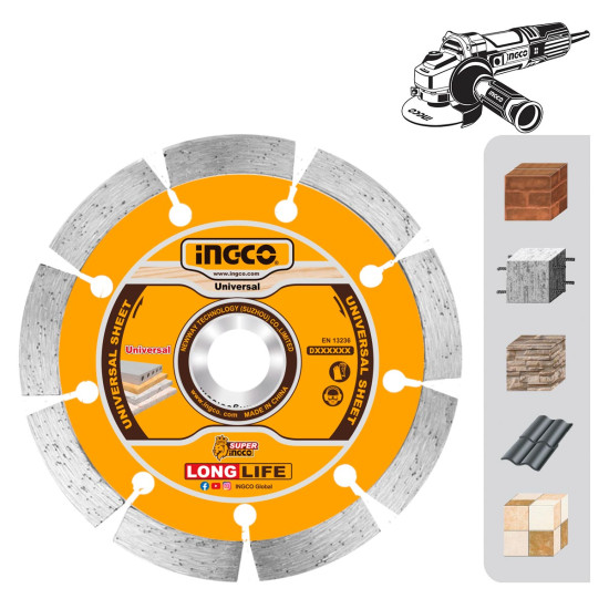 INGCO Διαμαντόδισκος πλακιδίων ξηράς κοπής DMD011252