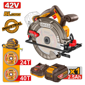 INGCO Δισκοπρίονο μπαταρίας 42V Li-Ion Φ 185mm CSLI4218511E