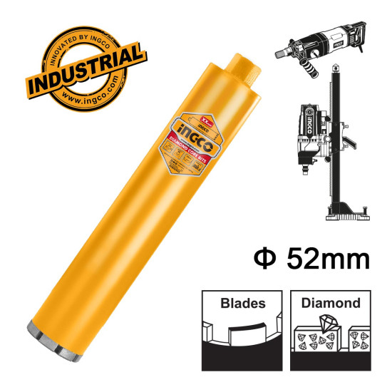 INGCO Διαμαντοκορώνα μπετού καροτιέρας 52mm DCB580528
