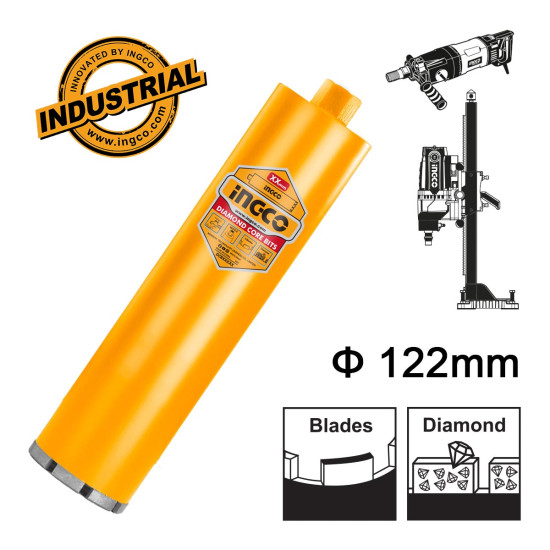 INGCO Διαμαντοκορώνα μπετού καροτιέρας 122mm DCB581228