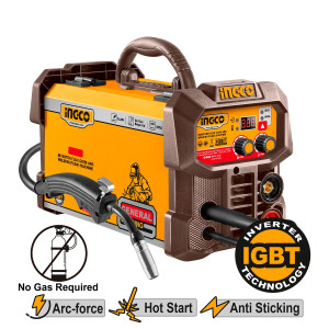 INGCO Ηλεκτροκόλληση Inverter 130Α σύρματος χωρίς αέριο MIG/MMA FC13018