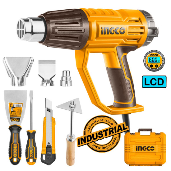 INGCO Πιστόλι θερμού αέρα 2000W + εργαλεία χειρός + βαλίτσα HG200058E