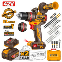 INGCO Κρουστικό δραπανοκατσάβιδο Compact μπαταρίας 42V Li-Ion 99Nm CIDLI429982E