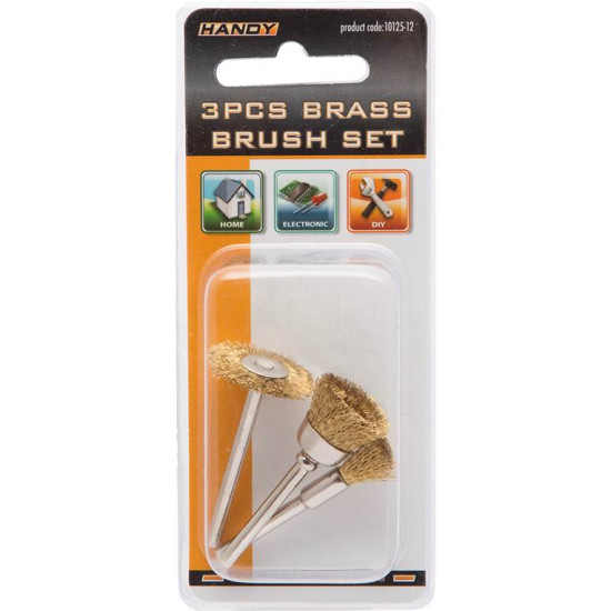 HANDY Συρματόβουρτσες σετ 3 τεμαχίων για dremel με άξονα 3.1mm
