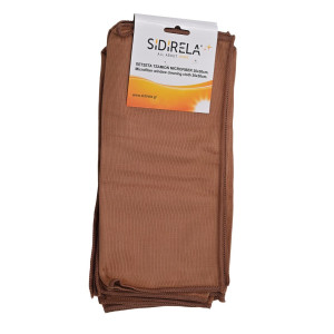 SIDIRELA Πετσέτα microfiber τζαμιών σε καφέ χρώμα 30Χ30cm Ε-2653BR