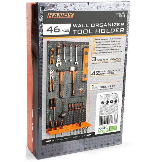 HANDY Διάτρητη βάση οργάνωσης εργαλείων πλαστική 50Χ33cm X 3τεμ. 