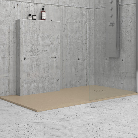 Ντουζιέρα ορθογώνια υψηλής αντοχής CLASSIC Beige KARAG 90x70cm