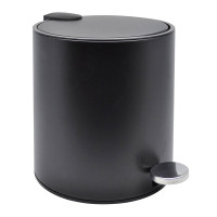 ANKOR Καλάθι μπάνιο 5lt  inox μαύρο soft close 815357
