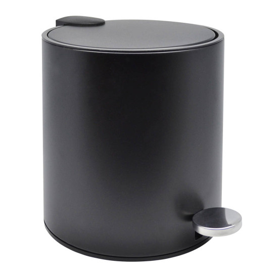 ANKOR Καλάθι μπάνιο 5lt  inox μαύρο soft close 815357